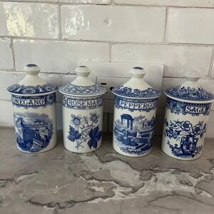 Set of 4 Spode Spice Jars